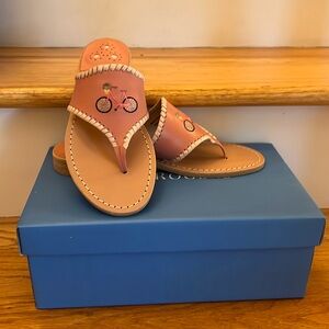 NEW jack rogers sandals with bicycle design